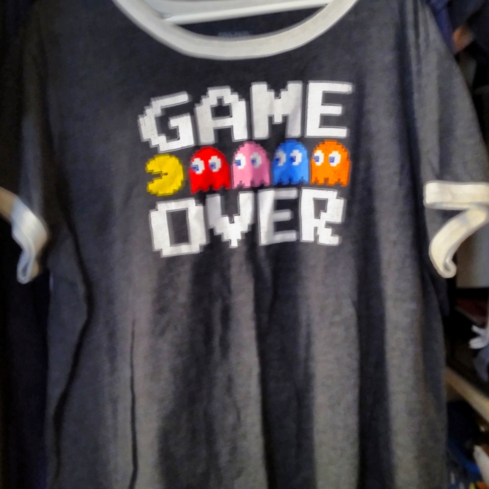 Pac Man Game Over Shirt and Football long sleeved